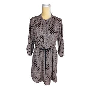 Halo Geometric Black‎ Pink Dress Size Large